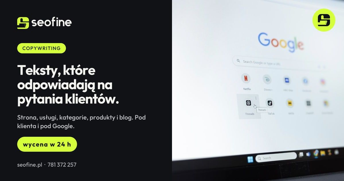 Copywriting w Seofine: teksty na stronę, które odpowiadają na pytania klientów